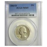 1964-D Quarter PCGS MS65