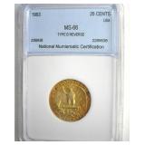 1963 TB Rev Quarter NNC MS66 Great Toning