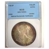 1780-SF Thaler NNC MS68 Austria