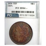 1878 7TF Morgan MS64+ DMPL LISTS $6250