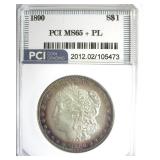 1890 Morgan MS65+ PL LISTS $6000