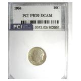 1964 Dime PR70 DCAM LISTS $5250