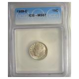 1959-D Dime ICG MS67