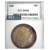 1890 Morgan MS65 LISTS $950