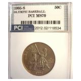 1995-S 50c Olympic Baseball PCI MS70