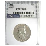 1962 Franklin PR69+ DCAM LISTS $3850 IN 69 DC