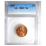 1955 Cent ICG MS67 RD LISTS $800