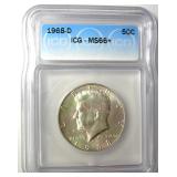 1968-D Kennedy ICG MS66+ LISTS $150
