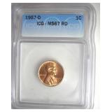 1957-D Cent ICG MS67 RD LISTS $300