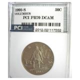 1992-S 50c Columbus PCI PR70 DCAM