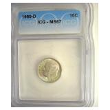 1960-D Dime ICG MS67