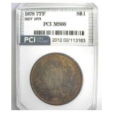 1878 7TF Rev 79 Morgan MS66 LISTS $7000