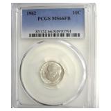 1962 Dime PCGS MS66 FB