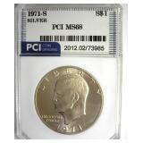 1971-S Silver Ike MS68 LISTS $6500