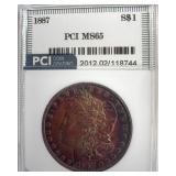 1887 Morgan PCI MS65 Stunning Color