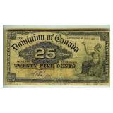 1900 Dominion of Canada 25c Note