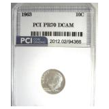 1963 Dime PR70 DCAM LISTS $200 IN 69 DC