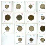 1881-1964 Some Silver Canada 15pcs