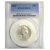 1963 Quarter PCGS MS65