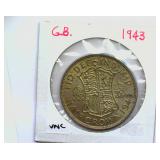 1943 1/2 Crown UNC Great Britain