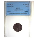 317-340 AD Constantine II MS63 Ancient Rome
