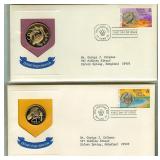 1973 25C-50C First Day Coin & Stamp Cachet Set BVI