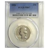 1956 Quarter PCGS PR67