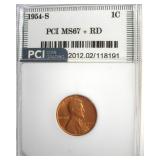 1954-S Cent MS67+ RD LISTS $650