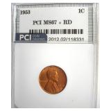 1953 Cent MS67+ RD LISTS $12500