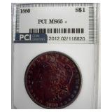 1880 Morgan MS65+ LISTS $950