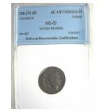 268-270 AD Claudius II MS62 Ancient Rome