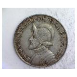 1962 Silver 1/4 Balboa Panama Soft Toning