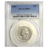 1961 Quarter PCGS PR67
