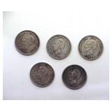 1890-1915 1/2 Decimo AU-BU Ecuador