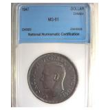 1947 Dollar NNC MS61 Canada