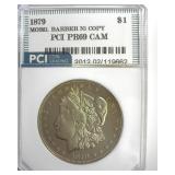 1879 Dollar PCI PR69 CAM Morgan Barber Ni Copy