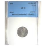 1975 10 Groszy NNC MS68 Poland