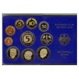 1981-G 1 Pfennig - 5 Mark Proof Set Germany