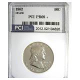 1962 Franklin PR69+ DCAM LISTS $3850 IN 69 DC