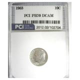 1963 Dime PR70 DCAM LISTS $200 IN 69 DC