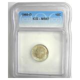 1960-D Dime ICG MS67