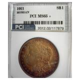 1921 Morgan PCI MS65+ Fabulous Color