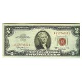 1963 2 Crisp Ch UNC Red Seal