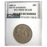 1991-S 50c Mount Rushmore PCI PR70 DCAM
