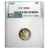 1943 Dime MS68 LISTS $450