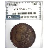 1878 8TF Morgan MS64+ PL LISTS $1550