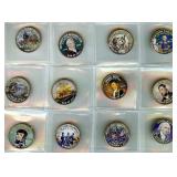 Colorized Kennedy Half Dollars 12pcs