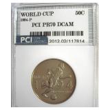 1994-P 50c World Cup PR70 DCAM LISTS $225