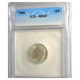 1960 Dime ICG MS67