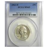 1963-D Quarter PCGS MS65